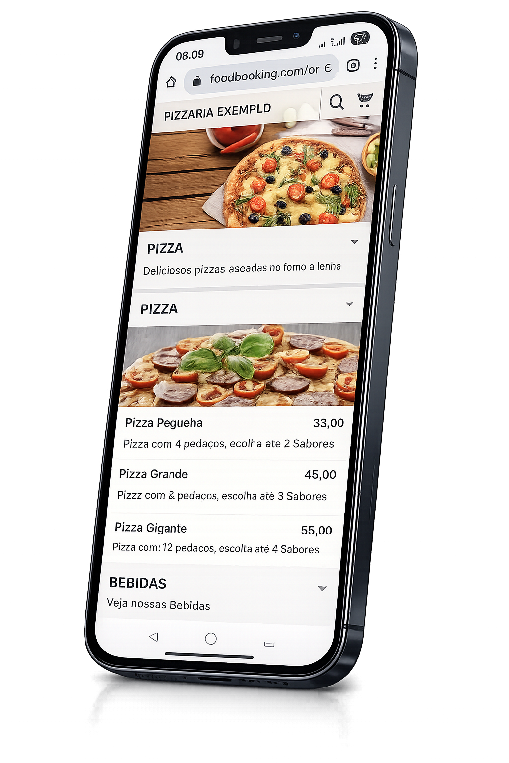 Cardapio digital cardapiei loja exemplo 2
